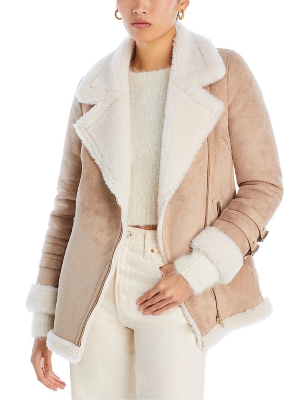 Generation Love Faux Fur Suede Shearling Jacket